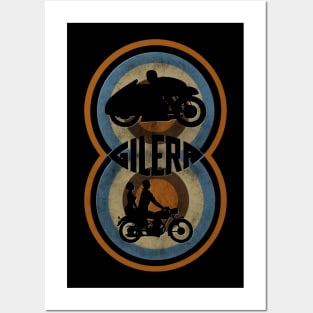 Retro Gilera Motorcycles advertising poster by MotorManiac Posters and Art